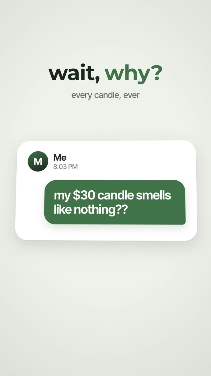 Still frame from a demo video for Fernbrook Candle Co., a fictional store